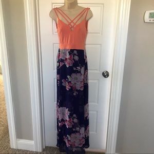 Women’s Floral Maxi with cage detail